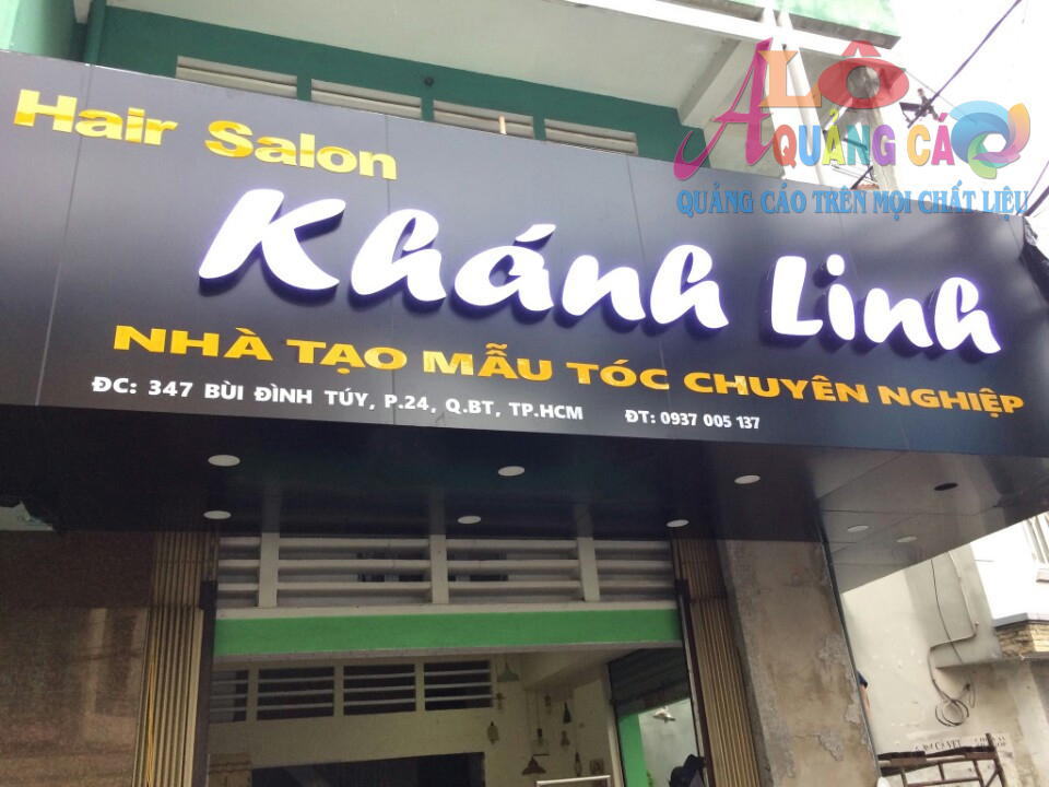 Bảng hiệu Salon Tóc Khánh Linh tại Bình Thạnh