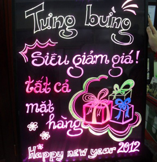 Bảng Huỳnh Quang Viết Tay - Thi công bảng biển hiệu quảng cáo đẹp ...