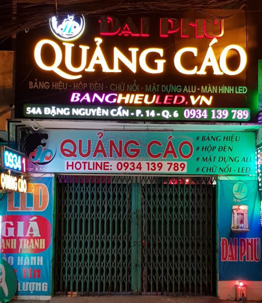 Thi công bảng biển hiệu quảng cáo đẹp giá rẻ