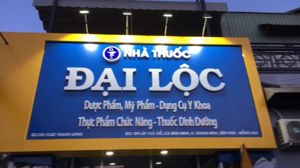 Bảng hiệu Alu chữ nổi