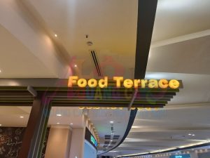 Thi công chữ nổi mica led Food Terrace tại AEON MALL Tân Phú